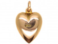 Edwardian 15ct  gold & Turquoise Heart Pendant