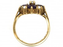 9ct Gold, Amethyst & Natural Split  Pearl Ring