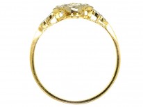 Edwardian 18ct Gold & Platinum, Diamond Four Stone Cluster Ring