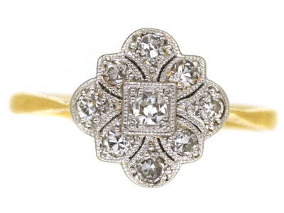 Art Deco 18ct Gold, Platinum, & Diamond Ring