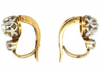 French 18ct Gold & Diamond Earrings