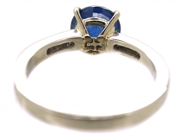 18ct White Gold Two Carat Sapphire & Diamond Ring