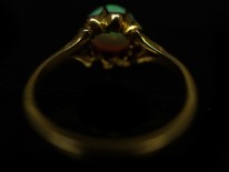 Edwardian 18ct Gold & Opal Cabochon Ring