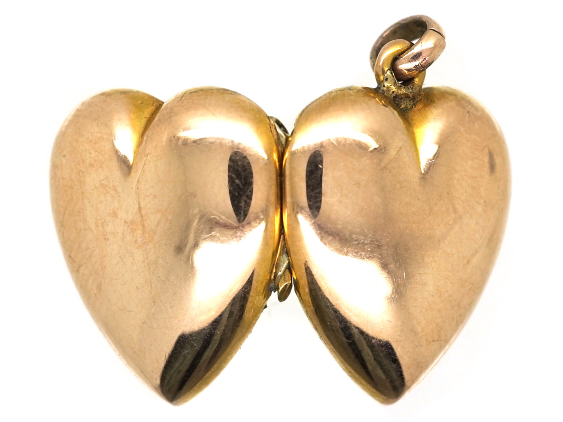 Edwardian 9ct Gold Heart Locket (358K) | The Antique Jewellery Company