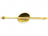 Edwardian 9ct Gold Reverse Intaglio Rock Crystal Brooch of a Trout on a Line