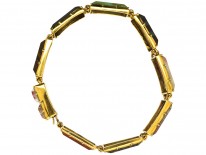 Georgian 15ct Gold & Sample Agate Bracelet