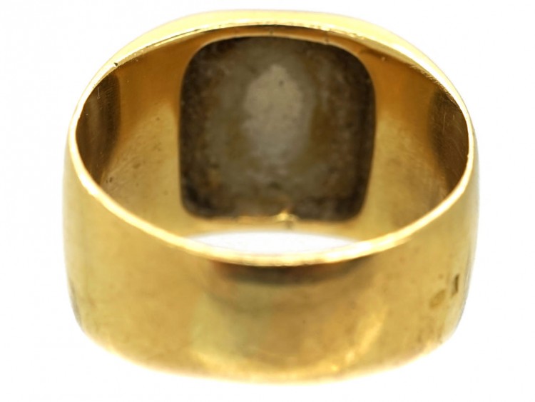 French Platinum & 18ct Gold Signet Ring