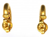 18ct Gold & Ruby Hoop Earrings