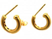 18ct Gold & Ruby Hoop Earrings