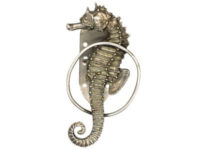 Art Deco Silver Seahorse Clip