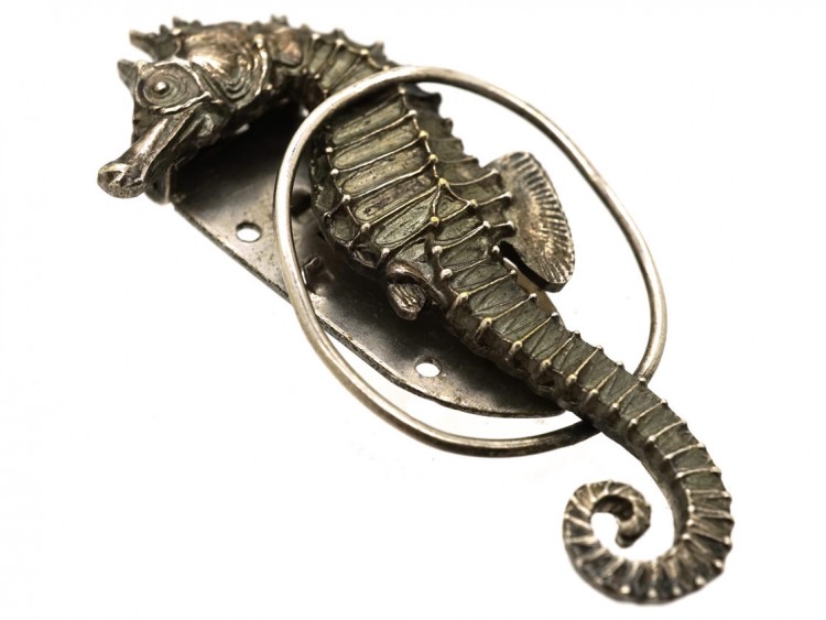 Art Deco Silver Seahorse Clip