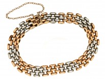 Edwardian 15ct Gold & Platinum Gate Bracelet