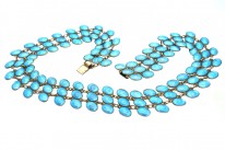 Norwegian Silver & Blue Enamel Necklace by  Jan Baalerud