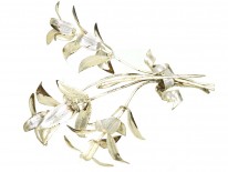 Victorian Silver Lilies Brooch