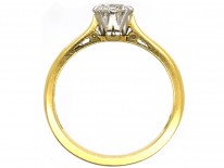 18ct Gold, Platinum, Diamond Solitaire Ring