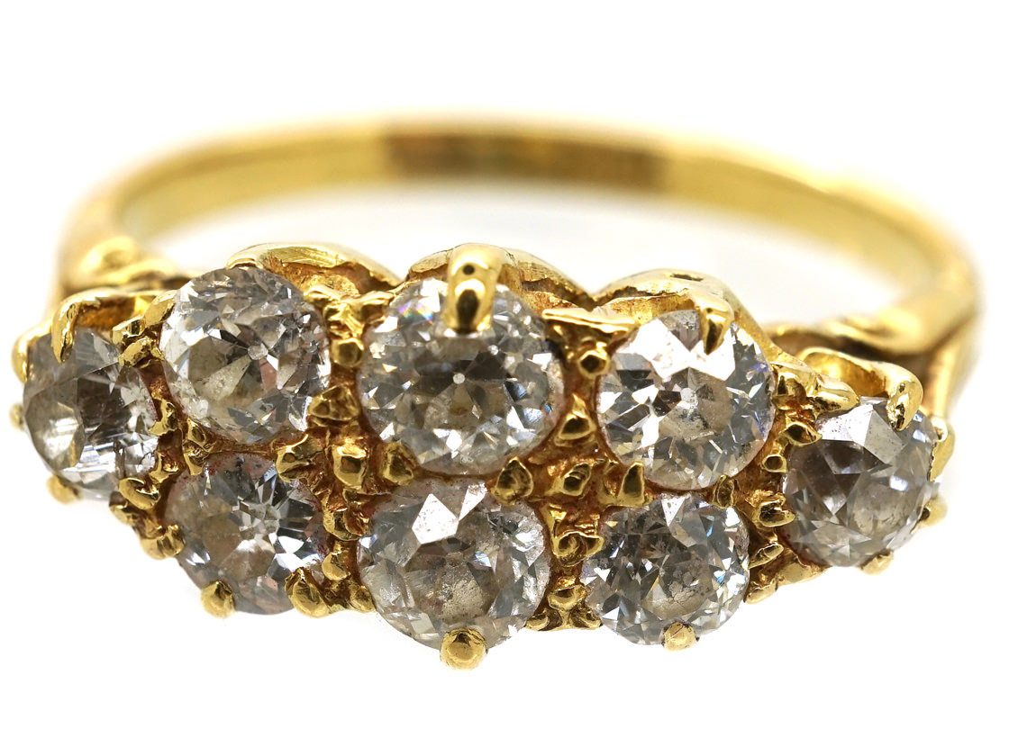 Victorian 18ct Gold & Diamond Boat Shaped Ring (203/O) | The Antique ...