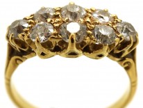 Victorian 18ct Gold & Diamond Boat Shaped Ring