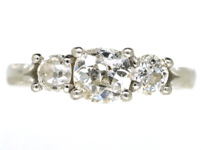 18ct White Gold Three Stone Diamond Ring