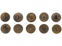 Art Deco Silver & Enamel Set of Buttons in Original Case by Marius Hammer