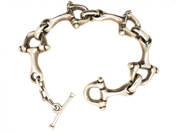 Silver & 18K Gold Italian Cable Horsebit Bracelet | Phillip Gavriel