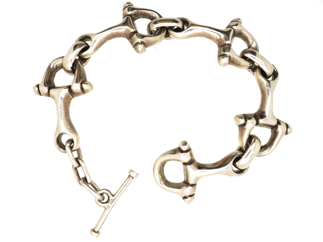 Sterling Silver Horse Bit Bracelet – The Glass Station Studio and Gallery