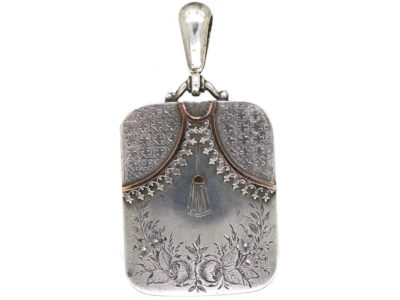 Victorian Rectangular Silver & Gold Overlay Locket - The Antique ...