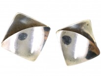 Silver Modernist Earrings