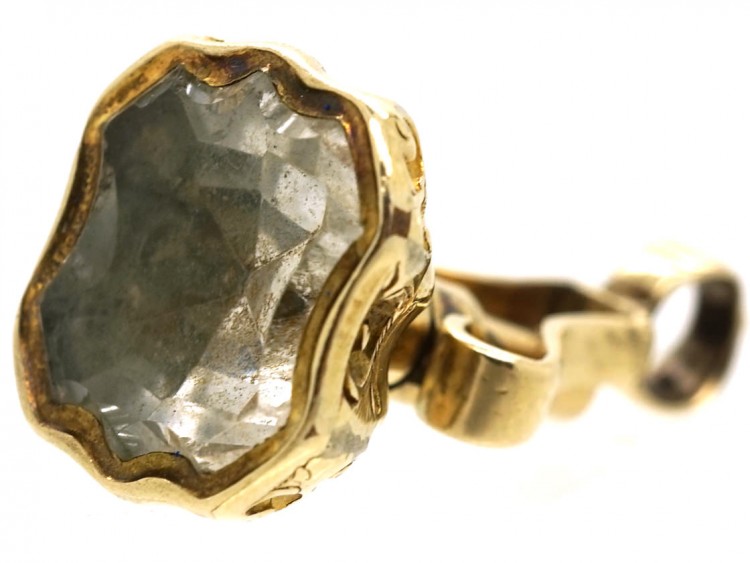 Victorian Hinged Seal With Rock Crystal Base