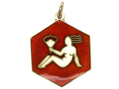 Virgo Silver Gilt Pendant by David Andersen