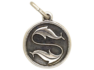 Silver Pisces Charm by David Anderson