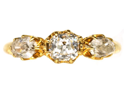 Edwardian 18ct Gold Three Stone Diamond Ring