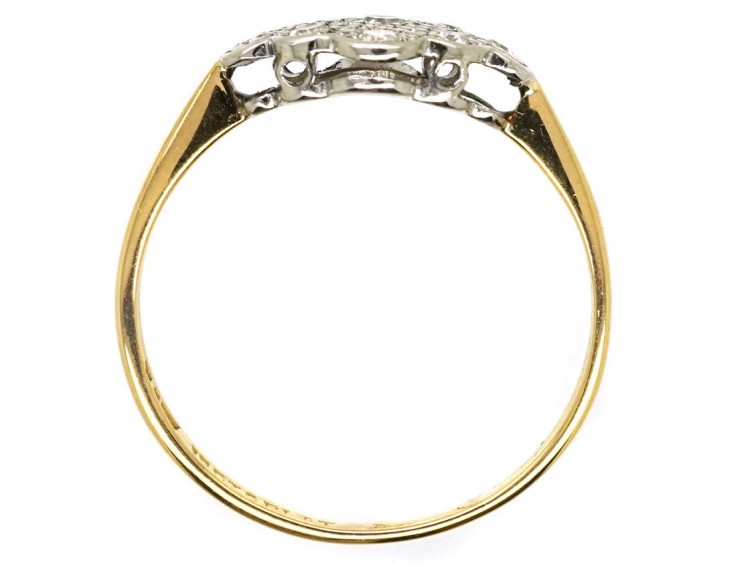 Edwardian Diamond, 18ct Gold & Platinum Diamond Shaped Ring