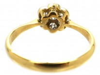 Edwardian 18ct Gold, Platinum & Diamond Cluster Ring
