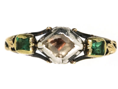 Georgian Emerald & Diamond Ring