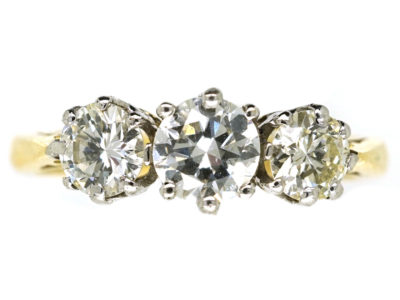 18ct Gold Three stone Diamond Ring