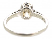 18ct White Gold, Oval Diamond Single Stone Ring