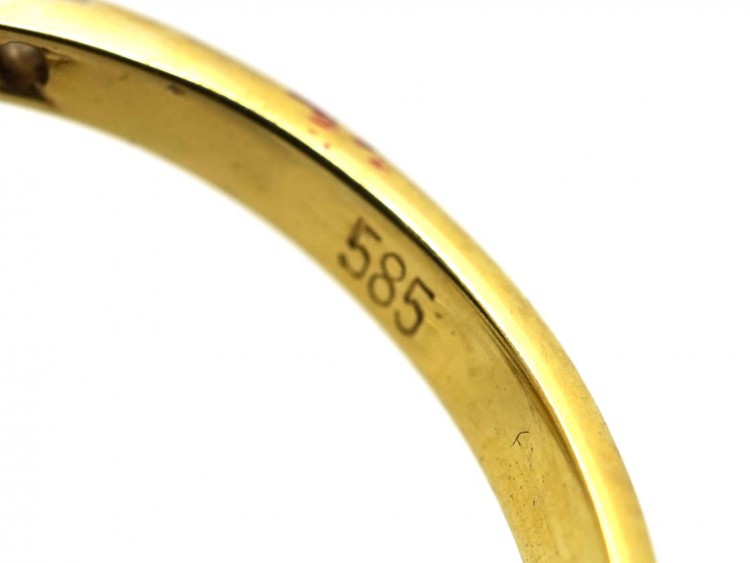 Edwardian 14ct Gold & Platinum, Diamond & Natural Pearl Ring