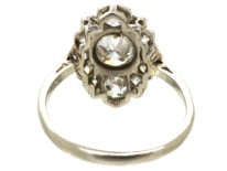 Art Deco Platinum & Diamond Oval Cluster Ring