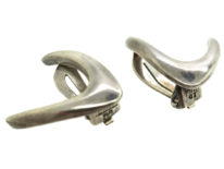 Silver Boomerang Earrings by Ernst Dragsted