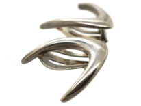 Silver Boomerang Earrings by Ernst Dragsted