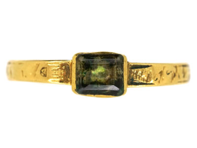 Georgian 18ct Gold Mourning Ring Dated 1727