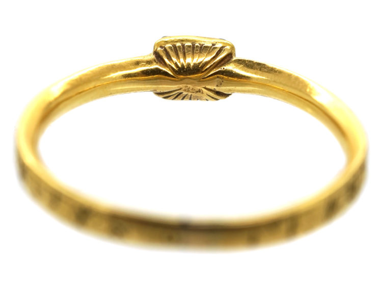 Georgian 18ct Gold Mourning Ring Dated 1727