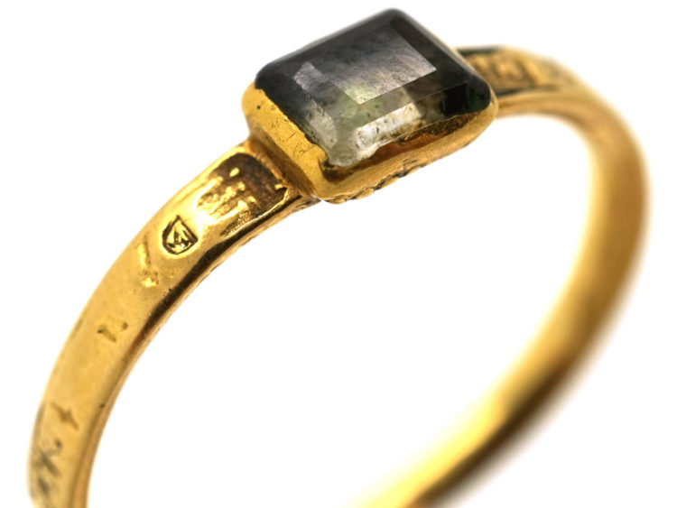 Georgian 18ct Gold Mourning Ring Dated 1727
