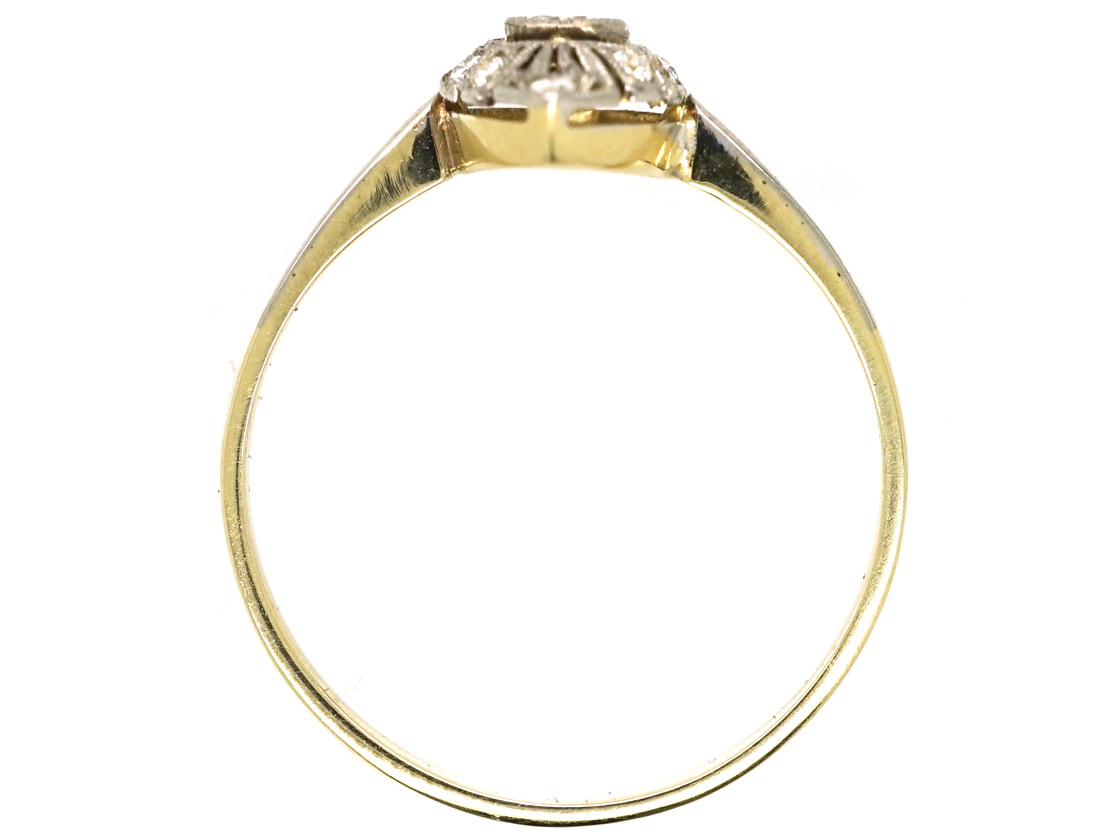Edwardian 14ct Gold & Platinum, Diamond Set Marquise Ring (623K) | The ...