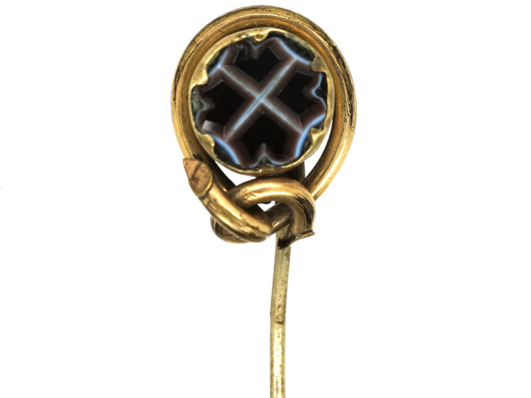 Victorian Banded Sardonyx Tie Pin