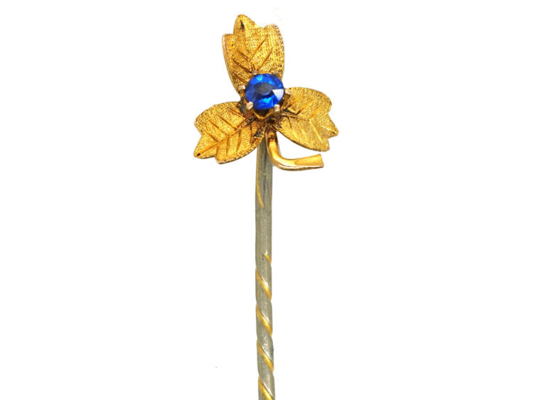 Edwardian 9ct Gold & Sapphire Doublet Tie Pin