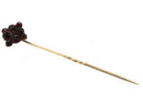 Edwardian Bohemian Garnet Cluster Tie Pin