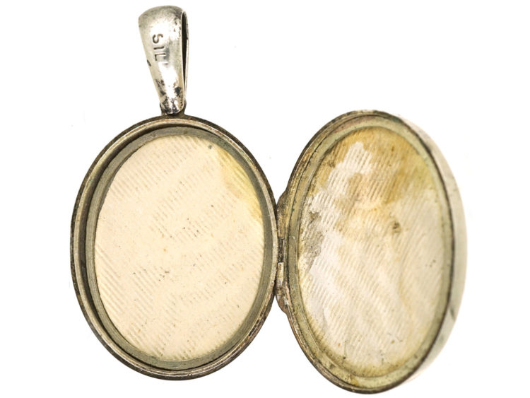 Victorian Silver & Gold Overlay Aesthetic Period Oval Locket