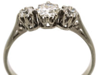 18ct White Gold & Platinum Three Stone Diamond Ring