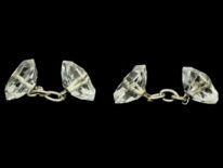 Art Deco Rock Crystal & Silver Cufflinks
